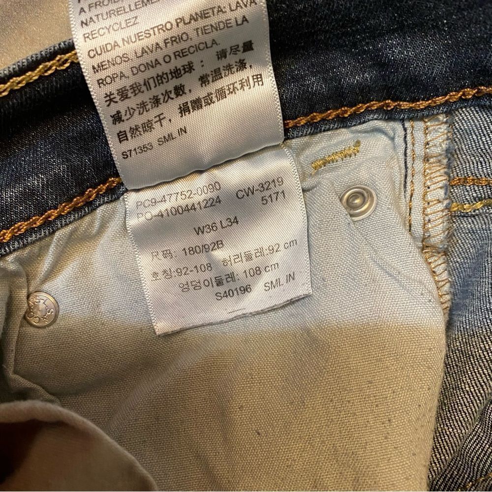 Levi’s Denizen Slim Straight Fit Blue Jeans size 36x34see pics re measurements - Picture 11 of 14